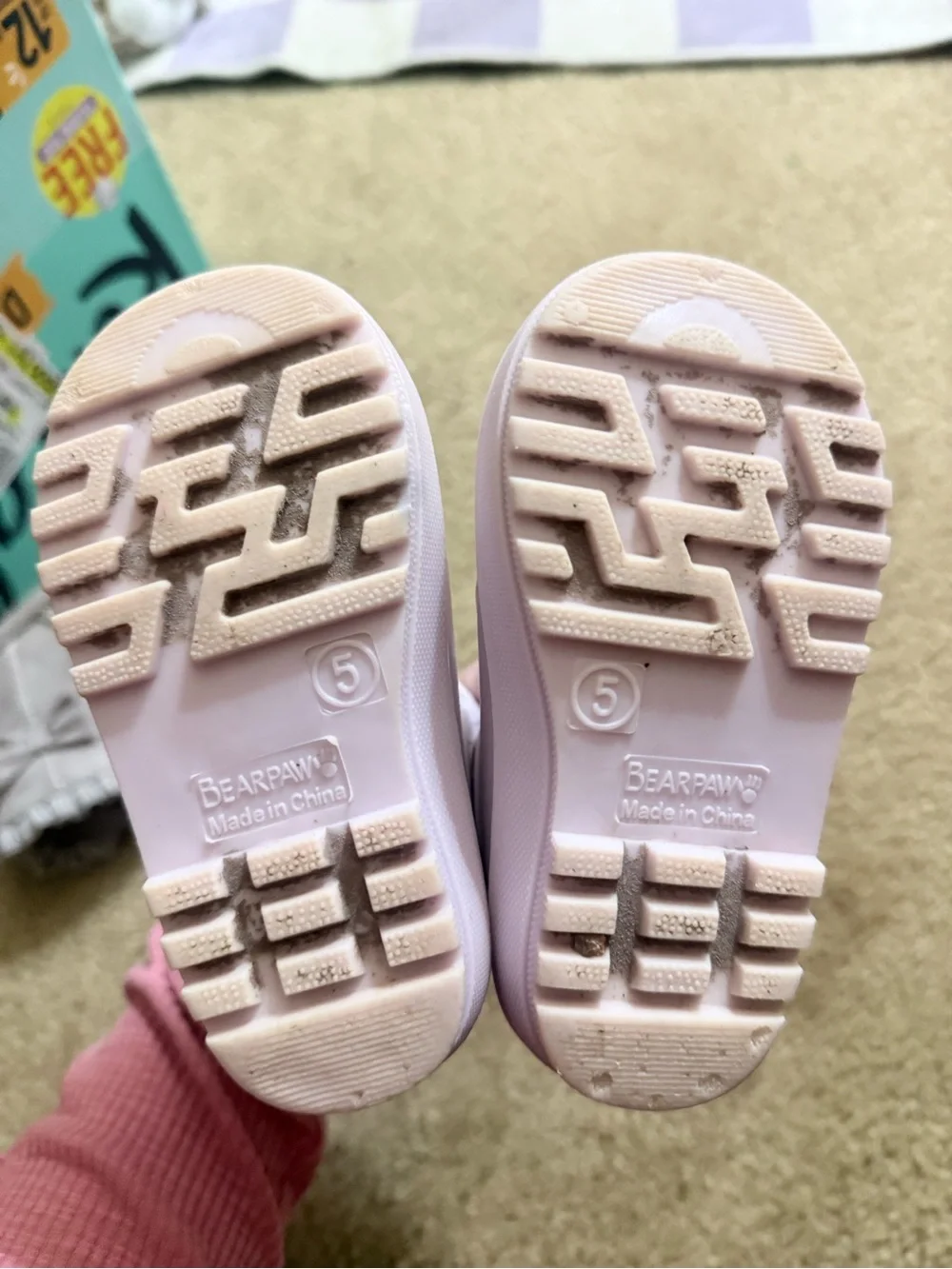 BearPaw Kids Light Pink Chelsea Rain Boots